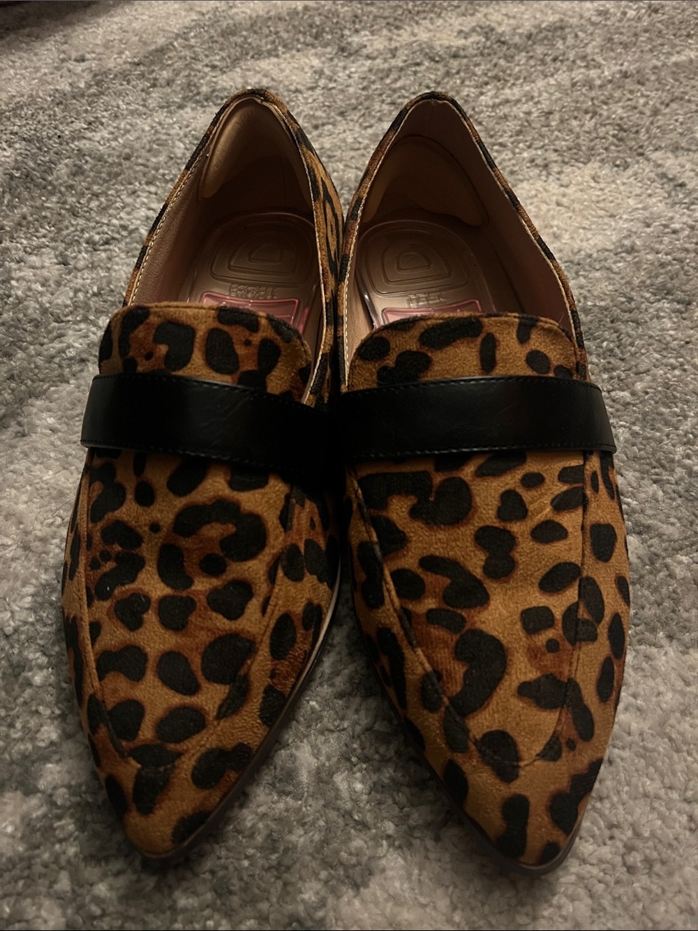 Women’s Leopard Print Slip-On Loafers - Brown/Black